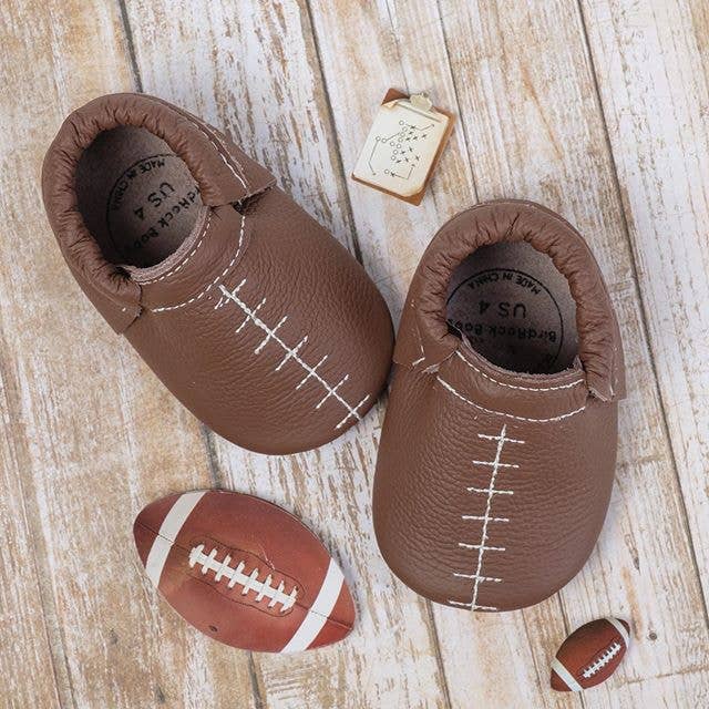 Fringeless Baby Moccasins Football