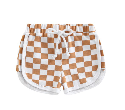 Checked Shorts red & white