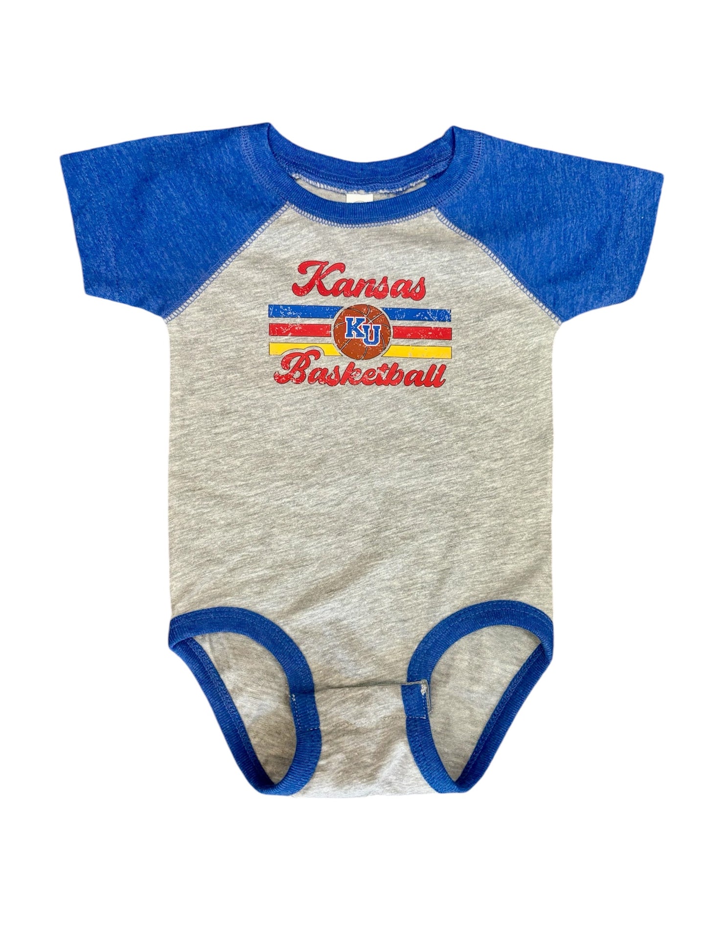 KU Basketball Raglan Onesie