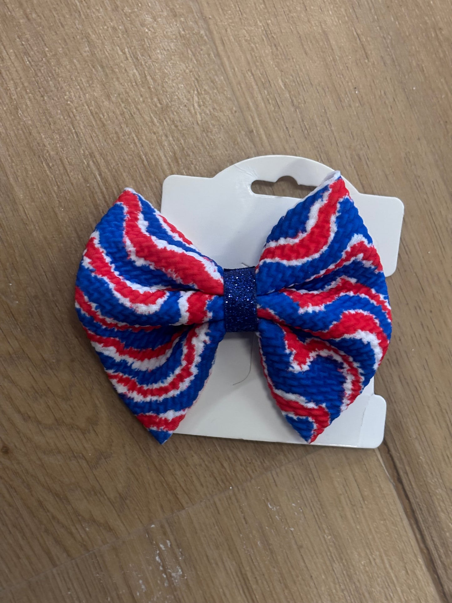 Red,White and Blue Wave Bow