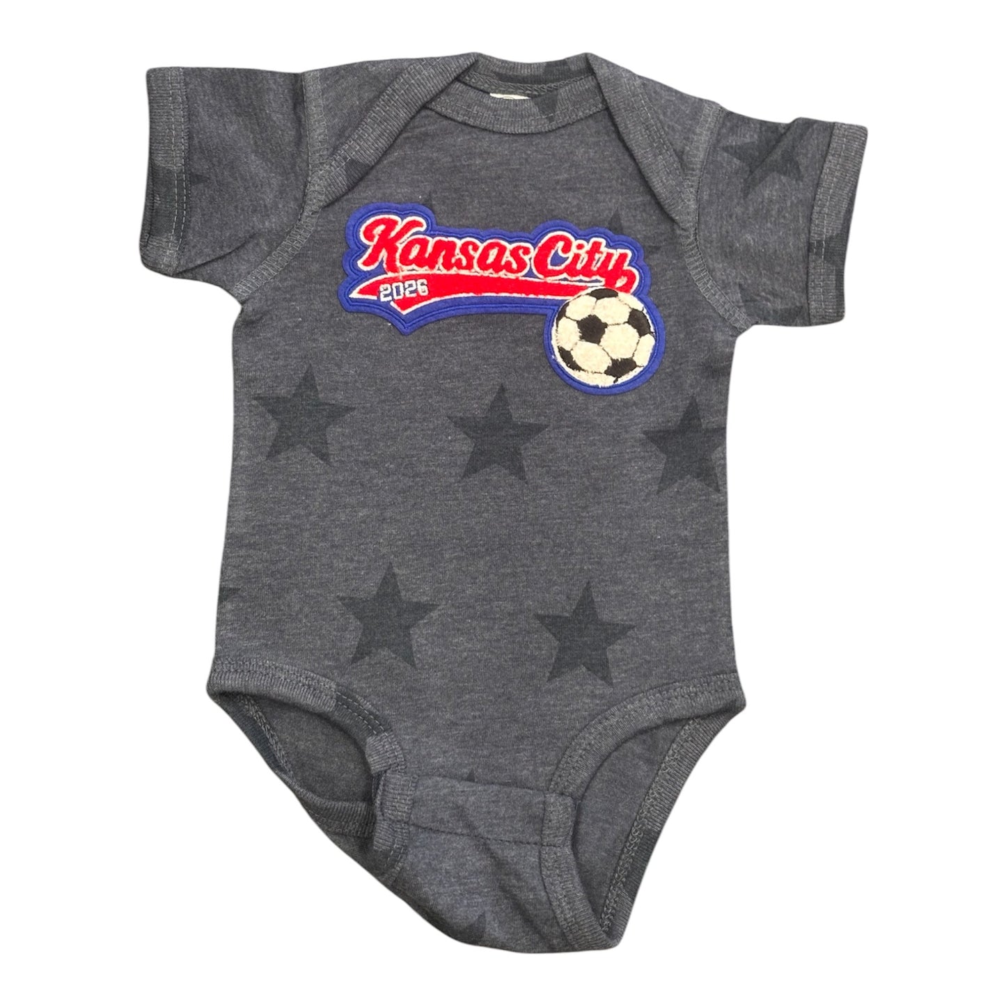 Kansas City Soccer Patch Star Onesie