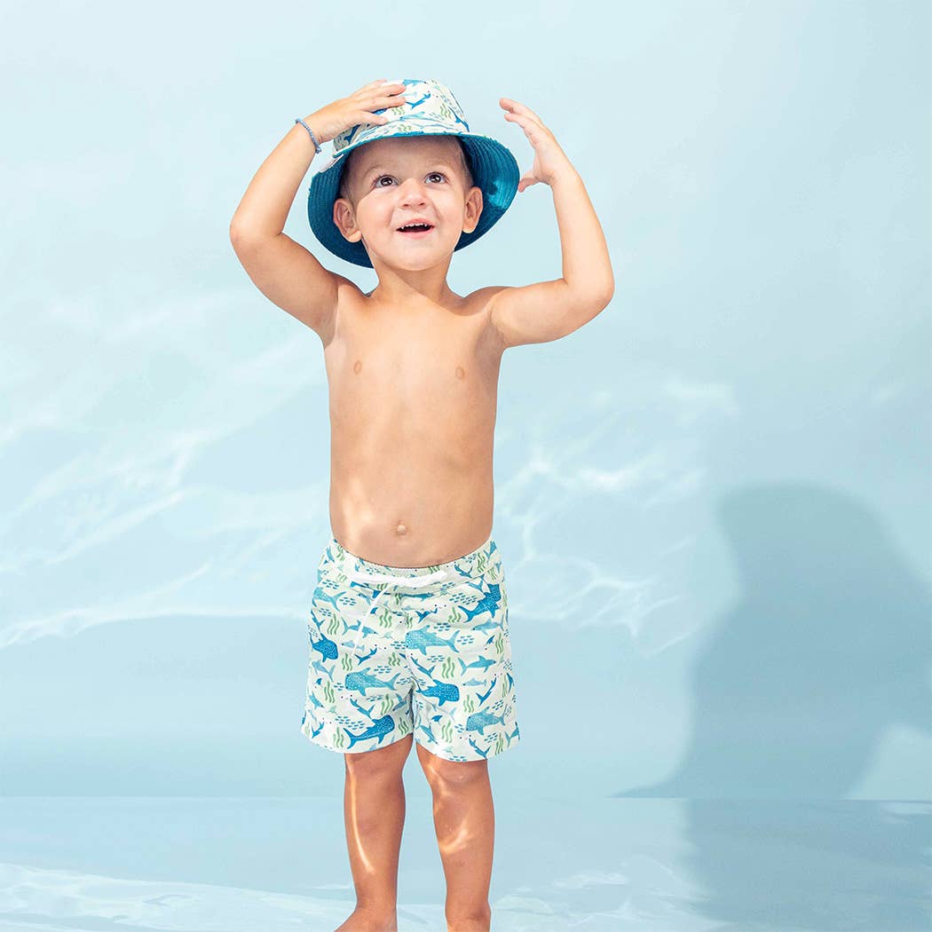 Shark Friends Ocean Blue Reversible Bucket Hat