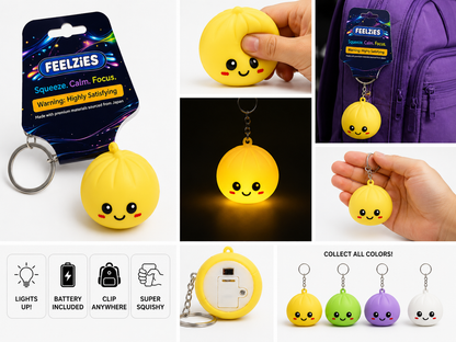 Light Up Dumpling  Keychain