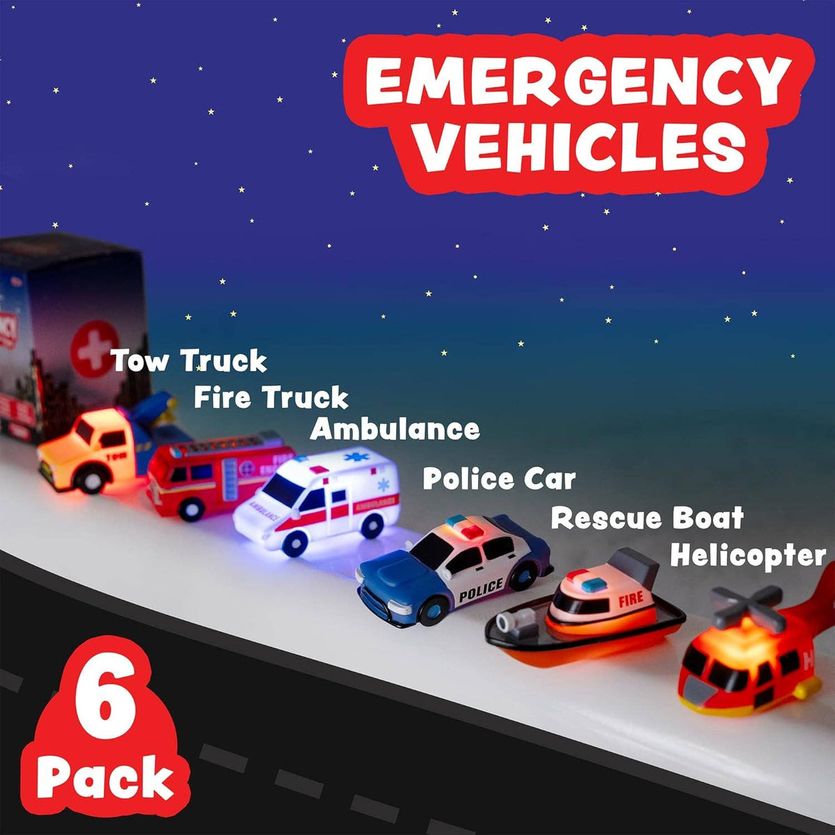 Emergency™ Cars Light Up Bath Toys