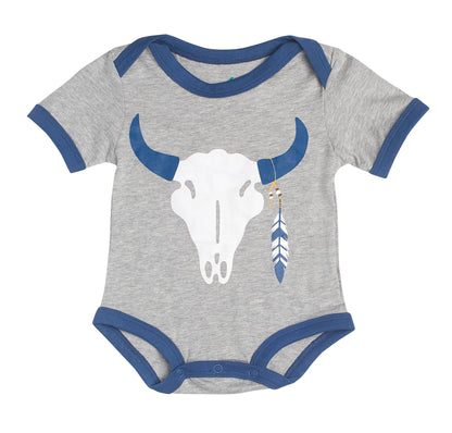 Western Steer Feathers onesie