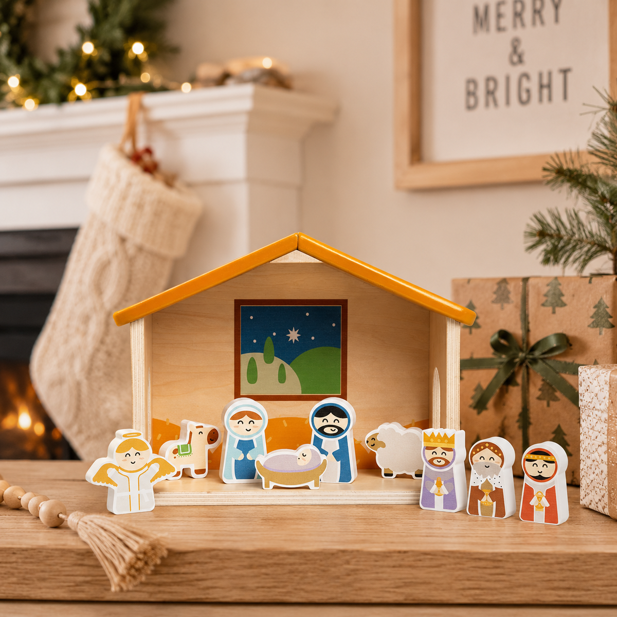 Wood Nativity Play Set
