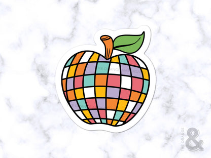 Disco Apple School Sticker
