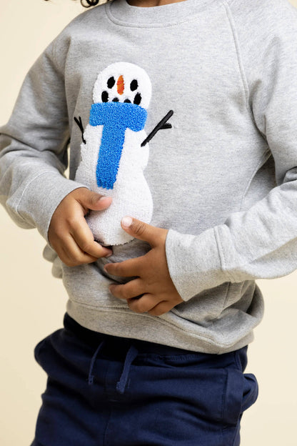 Embroidered Sweatshirt Snowmen