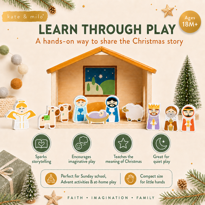 Wood Nativity Play Set