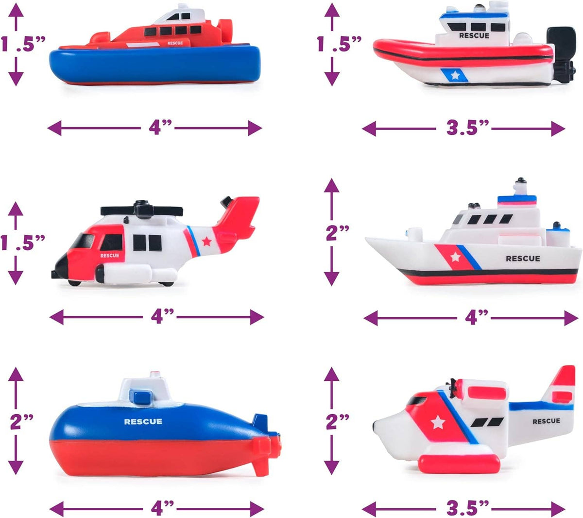 Ocean Rescue™ Vehicles Light Up Bath Toys