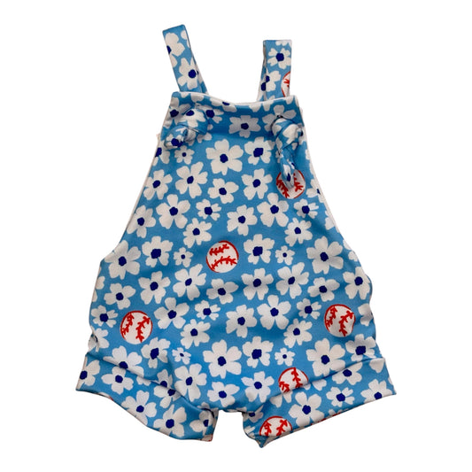 Baseball and Flowers Romper