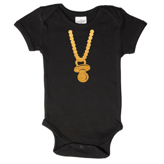 Gold Chain Organic Cotton Onesie