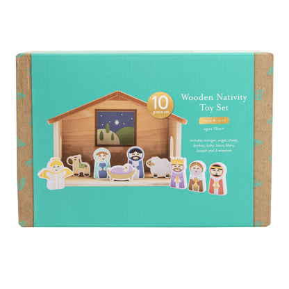 Wood Nativity Play Set