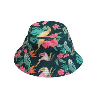 Tropical Birds Reversible Bucket Hat