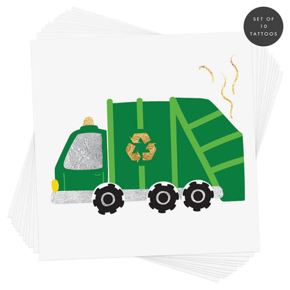 Garbage Truck Temporary Tattoo