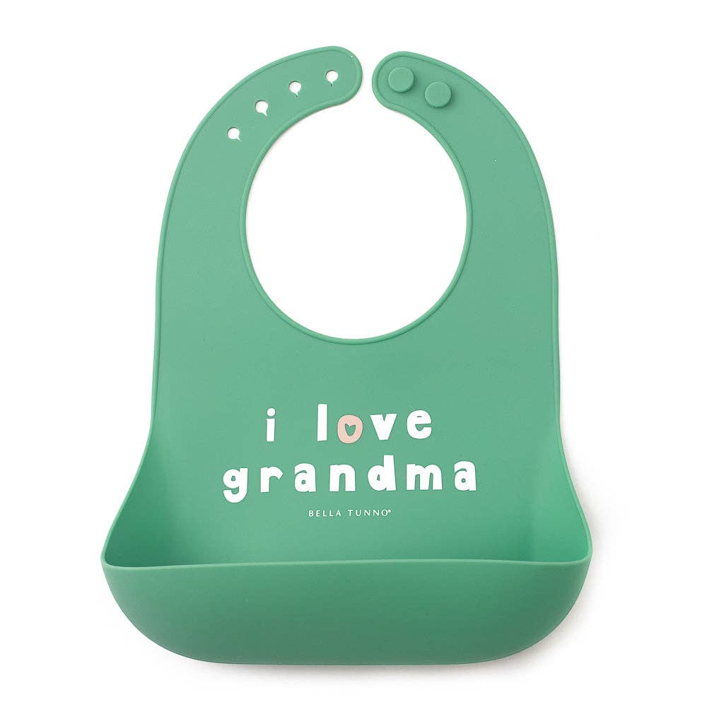 Love Grandma Wonder Bib: Green