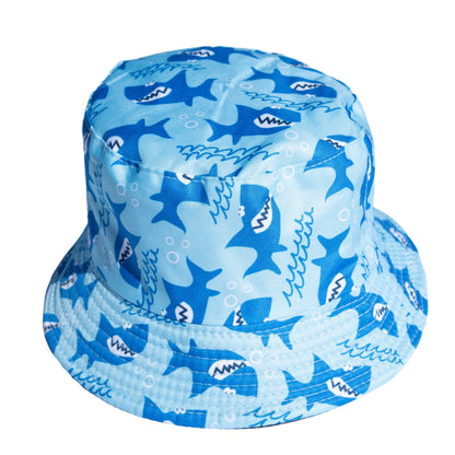 Reversible Bucket Hats: Snarky Sharks