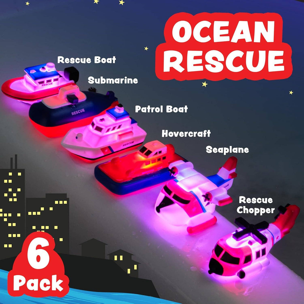 Ocean Rescue™ Vehicles Light Up Bath Toys