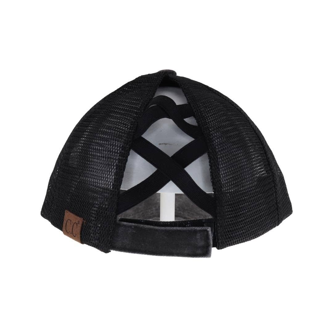 Distressed Aztec Cap Black