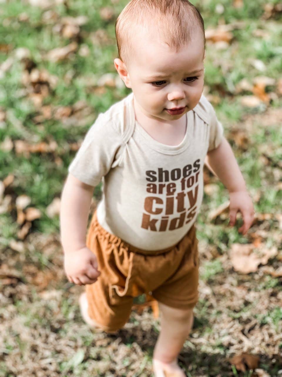 "Shoes are for city kids" Onesie