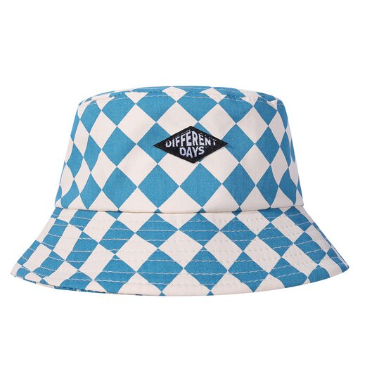 Ska Print Bucket Hat: Azure Blue