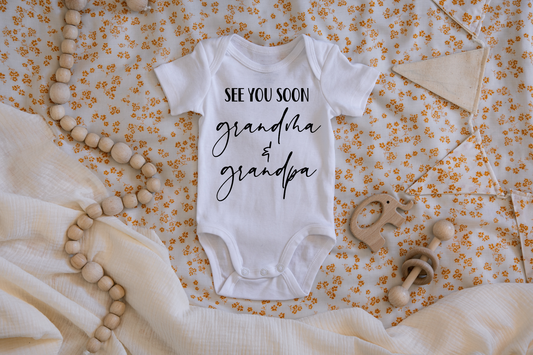 See You Soon Grandma & Grandpa Onesie: NEWBORN