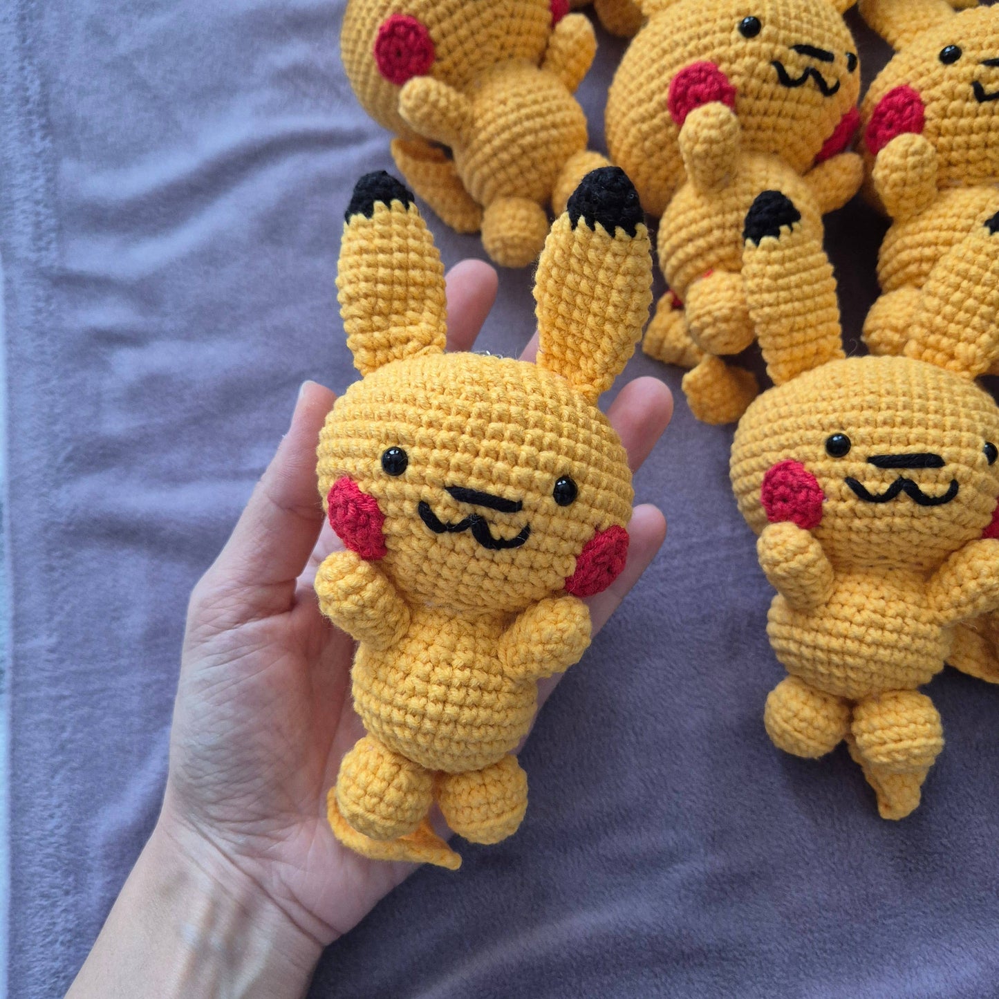 Crochet Pikachu Keychain