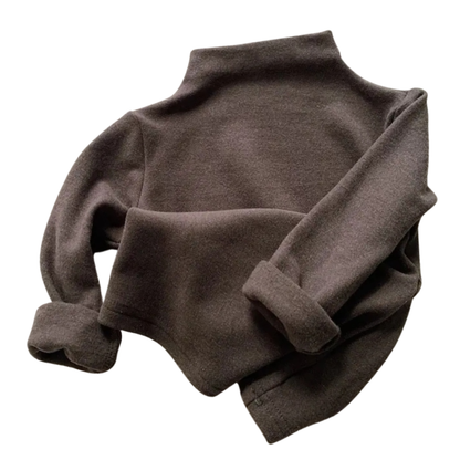 Max Mock Turtleneck: Dark Brown