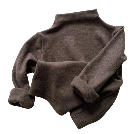 Max Mock Turtleneck: Dark Brown