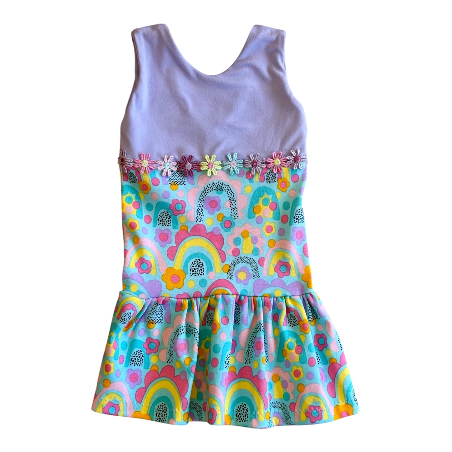 Purple Rainbow Twirl Dress