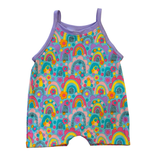 Rainbow Flowers Romper
