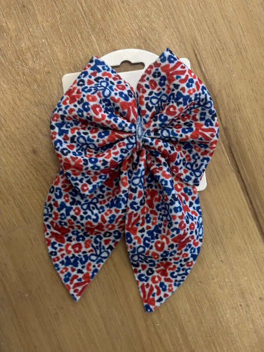 Red,White and Bows Leopard Bow with Tails