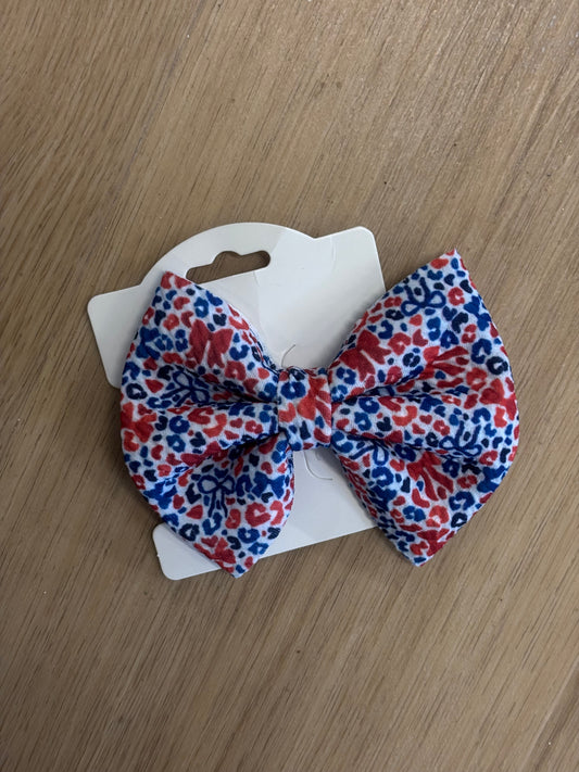 Red,White and Blue Leopard Bow