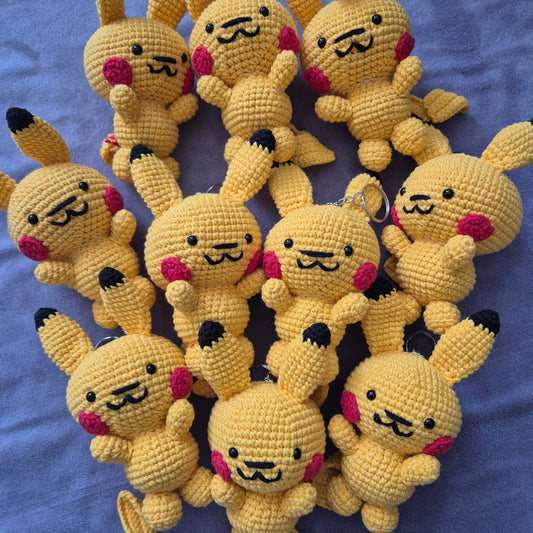 Crochet Pikachu Keychain