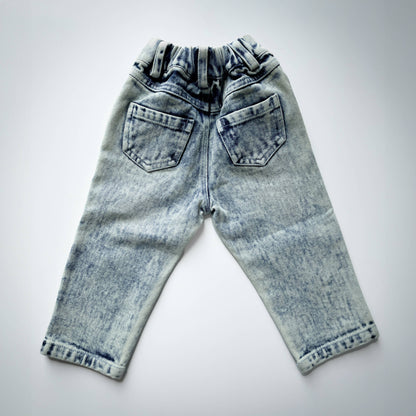 Relaxed Straight Light Acid Wash Denim