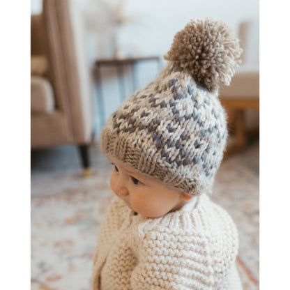 Fairisle Pebble Beanie Hat: Medium (6-24 months)