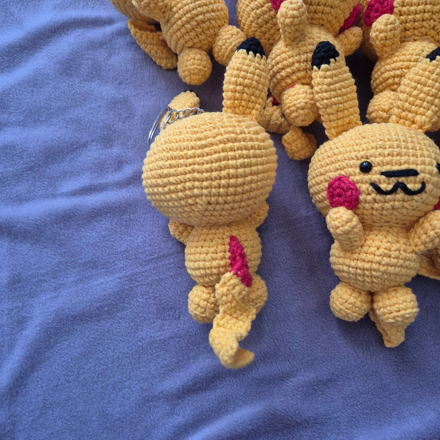 Crochet Pikachu Keychain