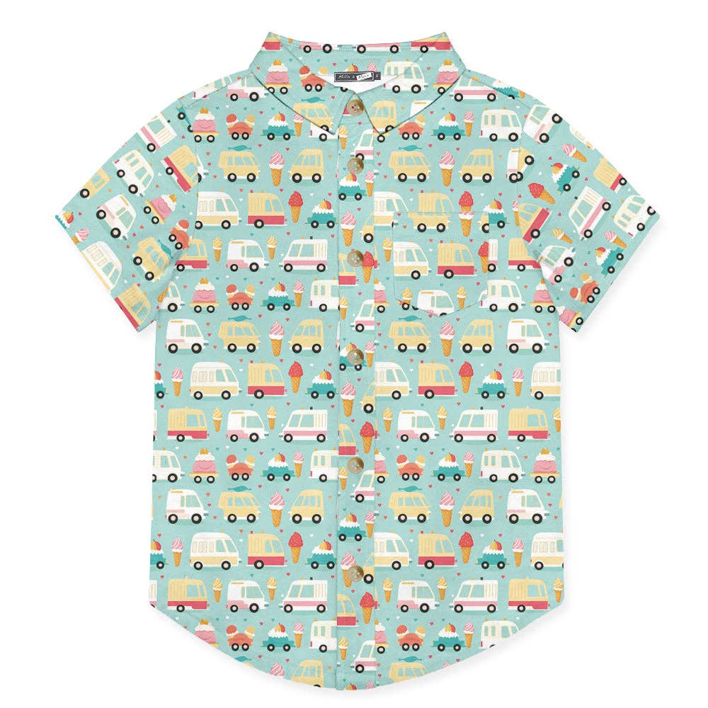 Kids Mint Ice Cream Trucks Shirt