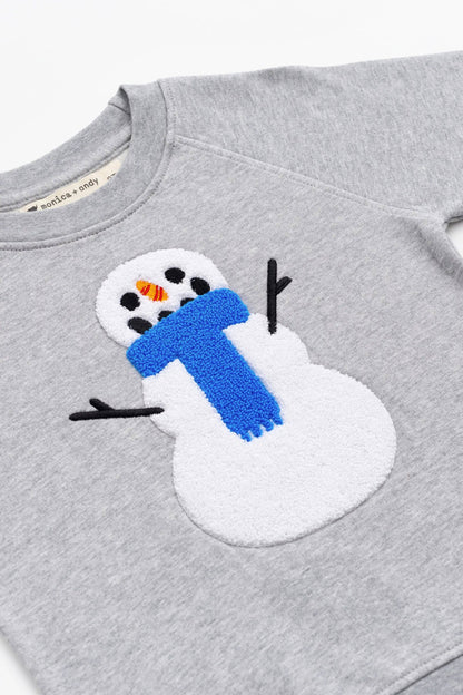 Embroidered Sweatshirt Snowmen