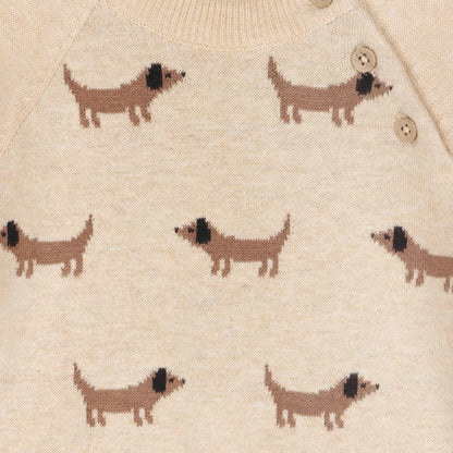 Doxie Dog Jacquard Sweater