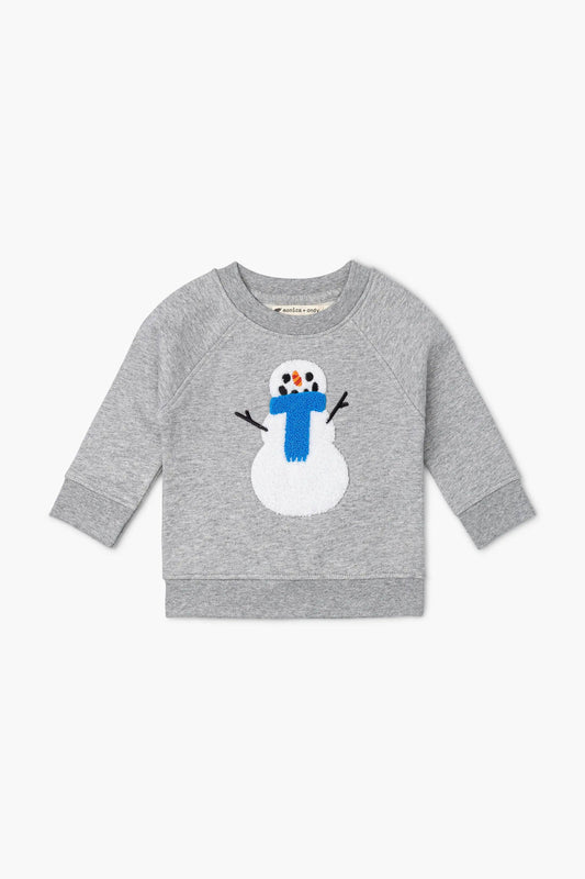 Embroidered Sweatshirt Snowmen