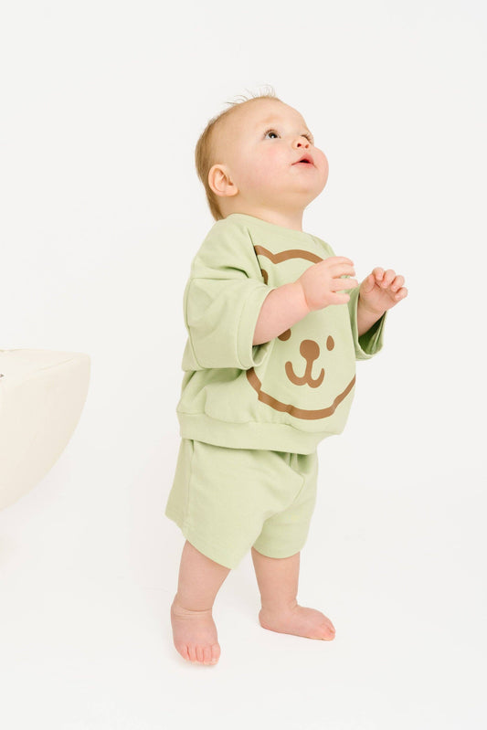 Honeydew Bear Shorts Set