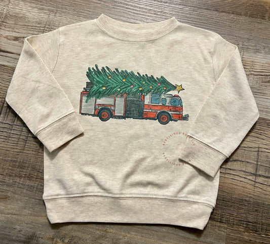 Christmas Tree Firetruck T-Shirt