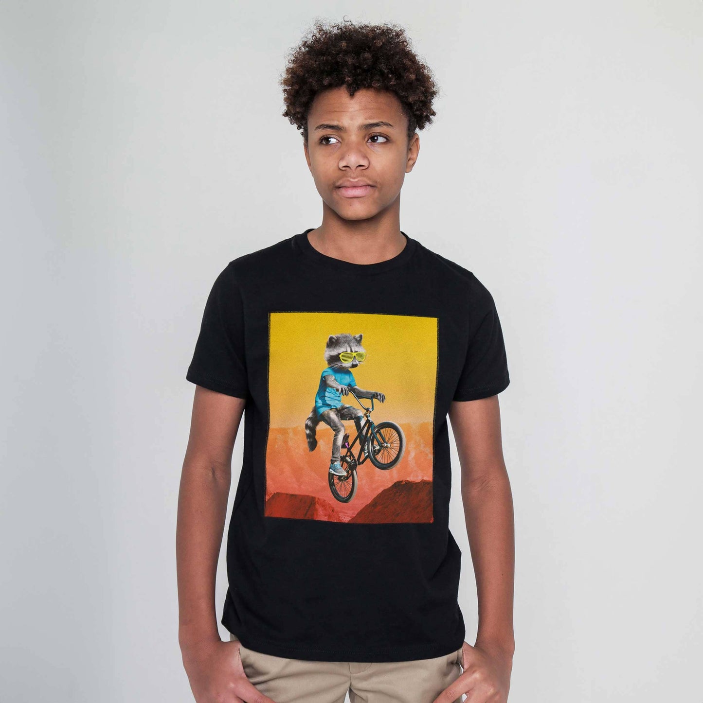 Biking Raccoon T-Shirt