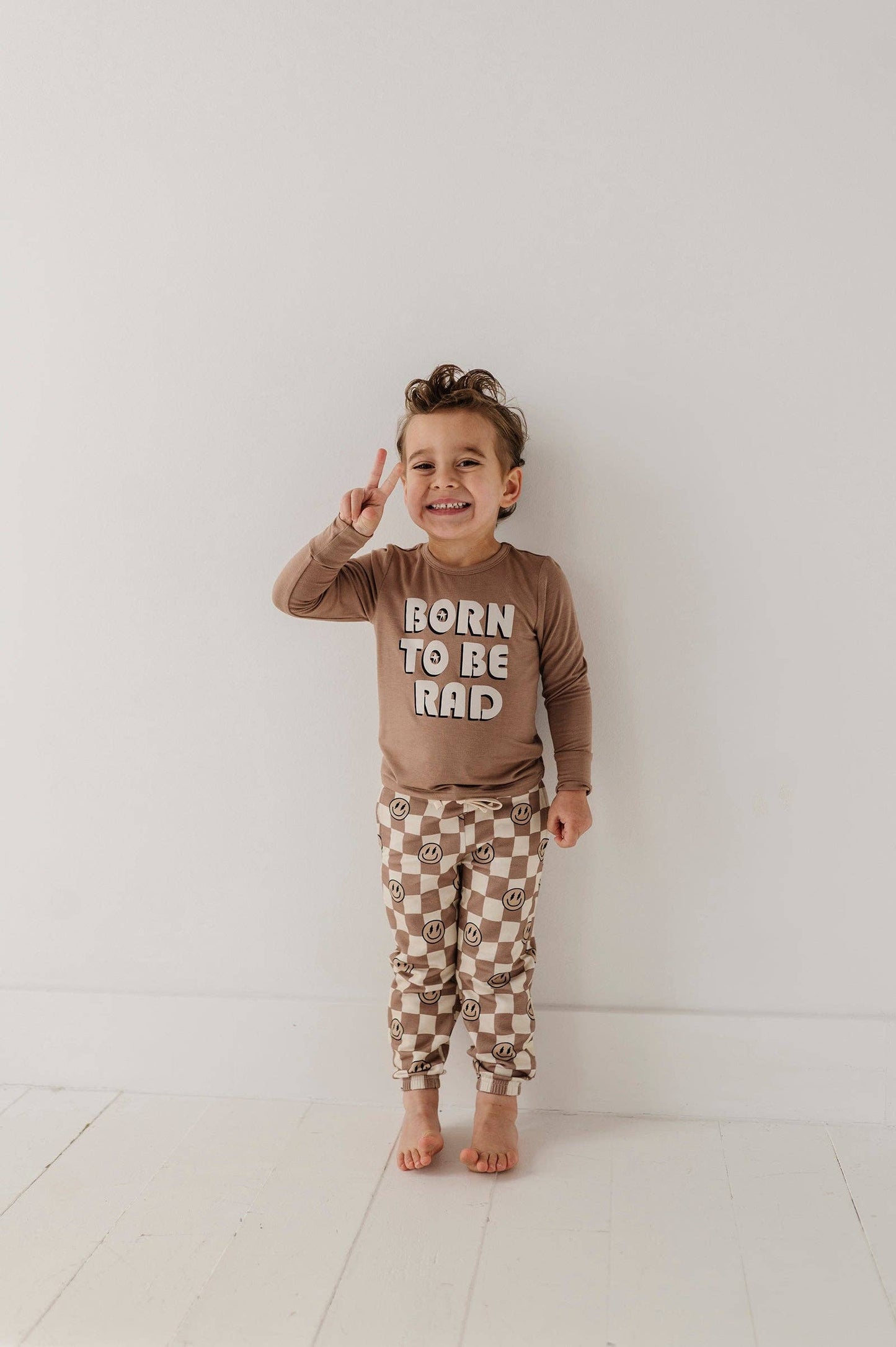 Smiley Check Joggers