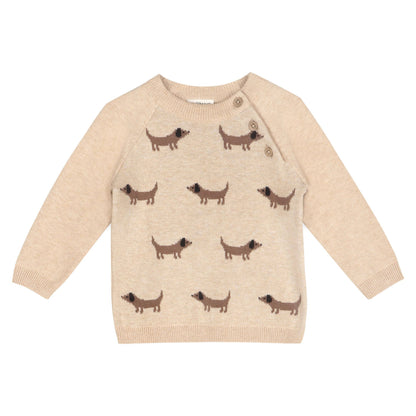 Doxie Dog Jacquard Sweater