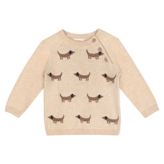 Doxie Dog Jacquard Sweater