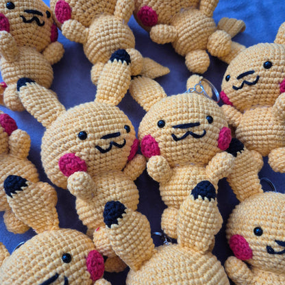Crochet Pikachu Keychain