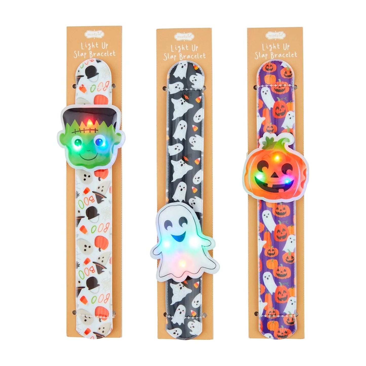 Light Up Halloween Slap Bracelets