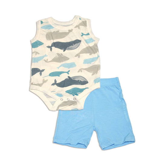 Whale of a Time  Bamboo Short Set